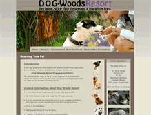 Tablet Screenshot of dog-woodsresort.com